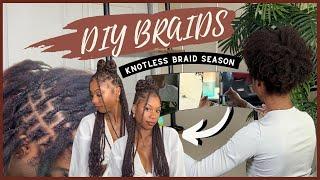 DIY Small Knotless Braids For Beginners With Easy Crochet Method & Parting Tips!