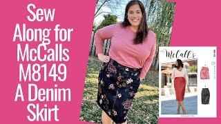 Sew Along M8149 Denim Skirt