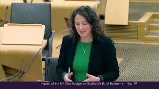 Debate: The Impact of the UK Government’s Budget on Scotland’s Rural Economy - 19 November 2024