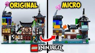 Micro Ninjago City Docks Review & Comparison to FULL-SIZED Ninjago City Docks! Set 40704 & 70657