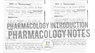 Pharmacology Introduction Lecture for Medical Students | Pharmacy Notes