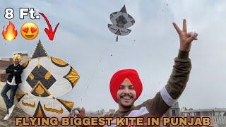 Flying 8 tawa Patang on makar sakranti*BIG KITES*