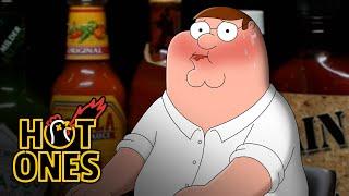 Peter Griffin Bares It All While Eating Spicy Wings | Hot Ones