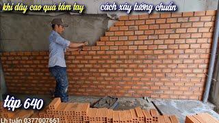 cách xây tường 7 lớp không cần chiếu dây nhanh chuẩn đẹp wall construction worker #640