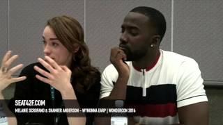Melanie Scrofano & Shamier Anderson Wynonna Earp WonderCon 2016 Interview