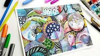 Unique Zentangle Art with Watercolor | One-of-a-Kind Zentangle Creation