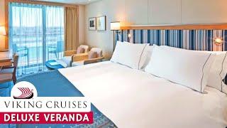 Viking Mars | Aft Deluxe Veranda Stateroom Walkthrough Tour & Review 4K | Viking Ocean Cruises