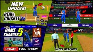 Game Changer 5 x Real Cricket 26 | Update Full Review & Download, Ui, Stadium, Jersey, Gameplay