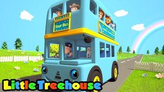 Rodas no ônibus | Musica para bebes | Desenhos animado| Little Treehouse Português | Educação