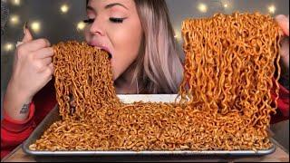 ASMR 10X NUCLEAR FIRE NOODLES CHALLENGE!! (EATING SOUNDS) *FAIL* MUKBANG 먹방 HUNNIBEE ASMR