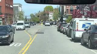 Driving through Downtown Andover, Massachusetts