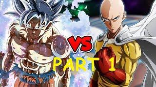 GOKU VS SAITAMA PART -1 |  ENGLISH DUBBED | HD 4K | #goku #saitama #dragonball #onepunchman