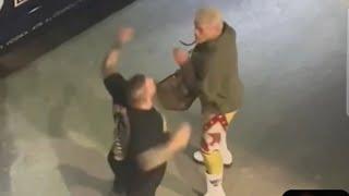 Kevin Owens attack Cody Rhodes backstage after WWE Bad Blood went off air