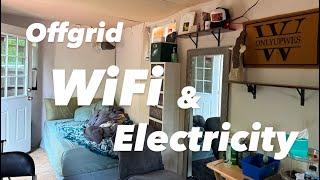 Fully Offgrid Cabin in the Woods Now has Power 