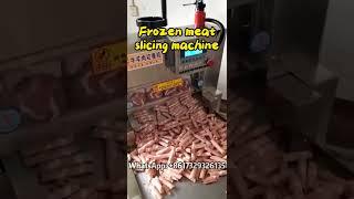 From block to slice – how our frozen meat slicer works #meat #slicing #foodprocessing