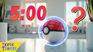 5 Minute Countdown Timer Bomb with Music Pokemon surprise. Guess Who is inside?