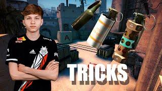 m0NESY shows smokes and tricks on mirage, overpass, ancient | CS:GO TRICKS