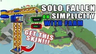 SOLO FALLEN TRIUMPH ON SIMPLICITY WITH FARM [BOTH FARM QUEST] || TOWER DEFENSE SIMULATOR - ROBLOX