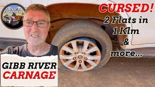 Gils Solo Trip - Poor Gil, it just keeps coming with flat tyres, cracked windscreen & a bush fire