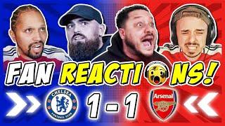 Arsenal Fans RAGING  Reaction to Chelsea 1-1 Arsenal | Premier League Fan Reactions