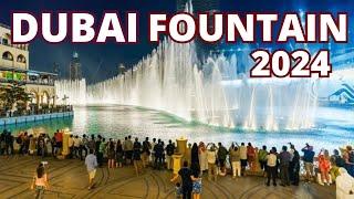 Breathtaking Dancing Fountain Show at Dubai Mall | Stunning Burj Khalifa Views | Luxury Dubai in 4K