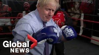 U.K. PM Boris Johnson throws jabs at boxing club ahead of election debate