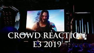 Crowd Reaction to Cyberpunk 2077 Release Date & Keanu Reeves Breathtaking | Xbox LAST EVER E3 2019