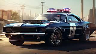 Police Muscle Car. AI Created