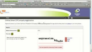 How to check your Driver CPC hours online Part 1 of 2