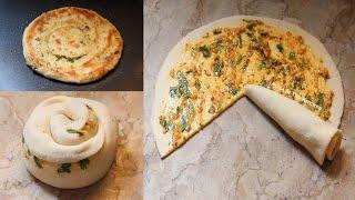 Crispy Garlic Paratha Recipe | Multilayered Garlic Paratha Recipe