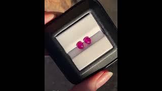 Burmese natural Ruby cabochon, pair for an earring #shorts #gemstone