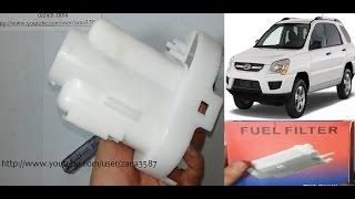 Change fuel filter  - Kia sportage 2010 _ 2009 _ 2008 _ 2007 _ 2006 (video 29)