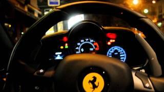 Inside Ferrari 458 Italia start up and hard revs !!