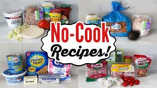 5 EASY No-Cook Summer Meals | Quick & TASTY Recipes for HOT Days! | Julia Pacheco