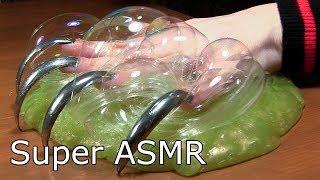 Super ASMR triggers asmr slime video tapping scratching whisper long nail