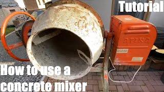 How to use a concrete mixer (Electric Cement Mixer) DIY