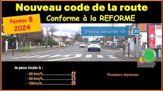 TEST New highway code 2024-2025 in accordance with the new reform FREE n°106