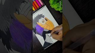 Drawing Obito Uchiha | Naruto Shippuden | Day 28 #artshorts #animedrawing #obito