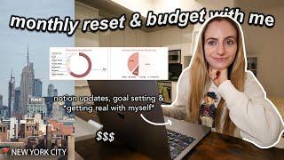 february monthly RESET vlog: budgeting, goal setting, notion updates, youtube analytics, & NYC life