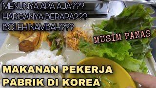 MAKANAN PEKERJA PABRIK SAAT MUSIM PANAS DI KOREA | MENUNYA PAKAI ES ??