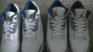 Jordan 3 wizards vs True Blues