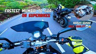 Fastest Mumbai To Goa On Superbikes  | Ninja 1000 Cornering On Anuskura Ghat  | Episode 2 | 4K