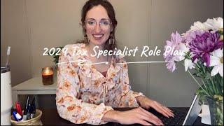 asmr tax preparation | soft spoken | page turning | typing | roleplay |