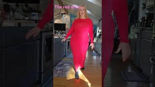 The Red Dress ! #reddress #plussize #curvymodelursula #shorts #wintermaxidress