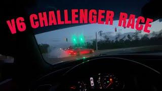 THIS MODDED V6 CHALLENGER WANTED TO RACE