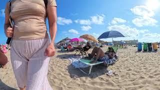 VR 360° Beach Walking |Look Around Bogatell Beach 08 07 2024