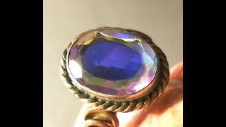 It is a wonder gems!  古董多彩钻石银戒指， Antique fancy color diamond silver ring