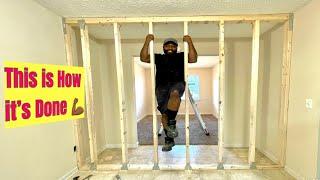 How to build a wall & add extra room to home DIY. Part 1. Building the Frame.