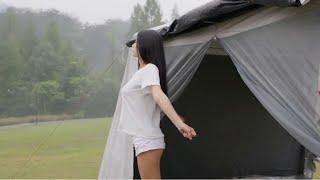 SOLO ASMR CAMPING - LONELY YOUNG GIRL ! PiPi Camping part 3