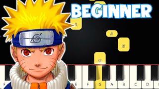 The Raising Fighting Spirit - Naruto | Beginner Piano Tutorial | Easy Piano